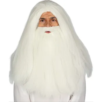 Karnevalová paruka Guirca Bílovlasá paruka s vousy