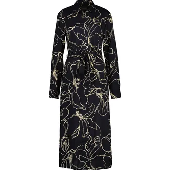 Dámské šaty ŠATY GANT SLIM LINE DRAWING SHIRT DRESS EBONY BLACK