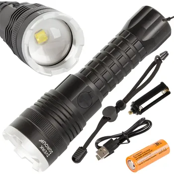 Svítilna Bailong Svítilna LED CREE XHP90 s Zoom funkcí pro Taktické Operace