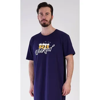 Pánská bavlněná noční košile Beer Weekend - Cool Comics, tmavě modrá L i232_9667_55455957:tmavě modrá L