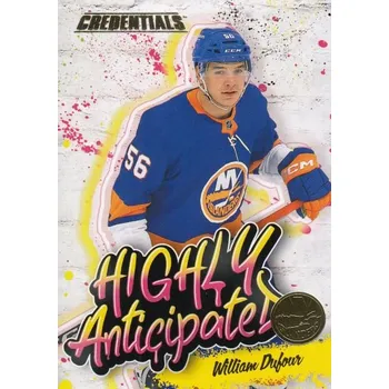 Sběratelská karetní hra insert RC karta WILLIAM DUFOUR 23-24 Credentials Highly Anticipate číslo HA-18