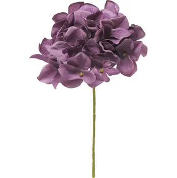 umělá květina umělá květlina, Hortenzie - hortensia ojíněná fialová V23 cm
