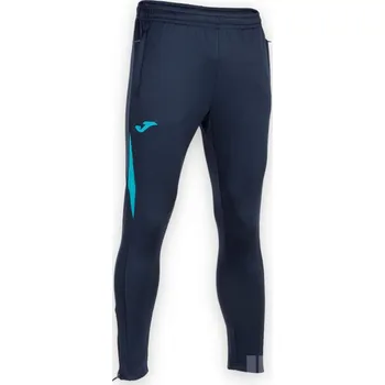 Tepláky JOMA CHAMPIONSHIP VII, barva tmavě modrá - zářivě tyrkysová, velikost XL