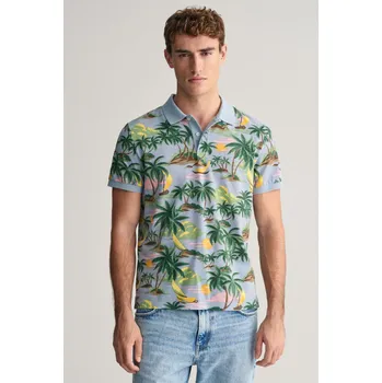 POLOKOŠILE GANT HAWAII PRINT SS POLO DOVE BLUE