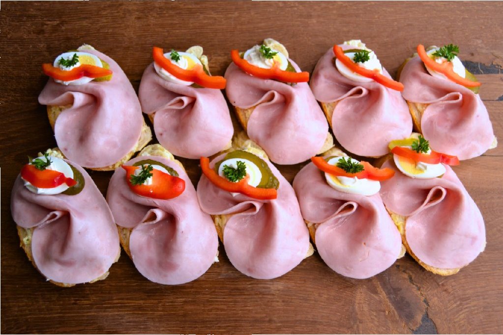 Chlebíčky šunkové - sada 10 ks Sada: 20ks