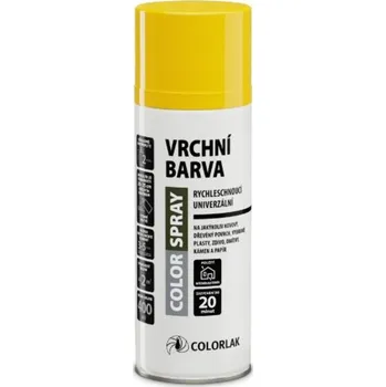 Barva ve spreji Colorlak Sprej Color, vrchní barva RAL1023 žlutá lesklá, 400 ml