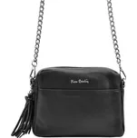 Značková malá kožená crossbody kabelka Pierre Cardin no. 52 černá