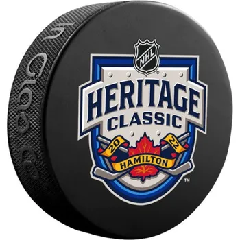Puk Inglasco / Sherwood Puk Heritage Classic 2022 Hamilton Official Game Puck