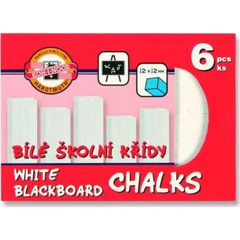 Křídy školní 6ks bílé KIN