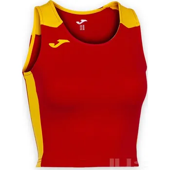 Běžecké oblečení Dámský top JOMA RECORD II, barva červená - žlutá, velikost 4XS - 3XS