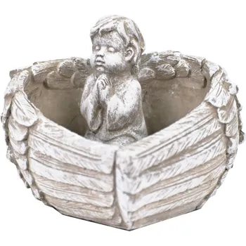 Květináč Cementový květináč srdce 10x12,5x15 cm