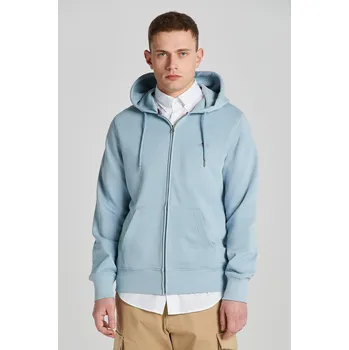 Pánská mikina MIKINA GANT REG SHIELD FULL ZIP HOODIE DOVE BLUE