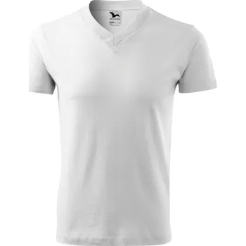 Pánské tričko V-neck tričko unisex bílá XXXL