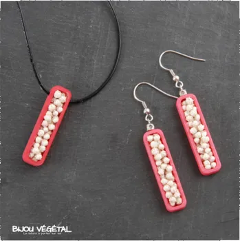 Náušnice Živé šperky - Náušnice Jardiniere růžové s trvalými bílými květy