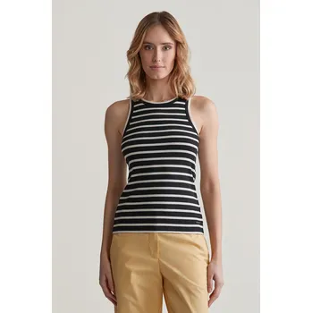 Dámské tričko TRIČKO GANT STRIPED TANK TOP BLACK