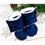 Capáčky s beránkem NAVY White VELIKOST: 4 délka stélky: 14cm