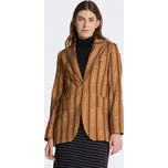 BLEJZR GANT REG MONOGRAM STRIPED BLAZER CINNAMON BROWN