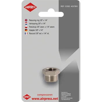 Fitinka Redukce 1/4" vnitřní závit x 3/8" vnější závit v blistru, Airpress 4337563