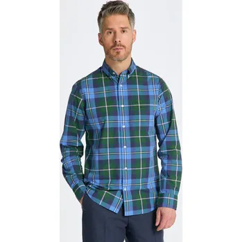 Pánská košile KOŠILE GANT REG POPLIN LARGE CHECK SHIRT FOREST GREEN