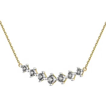 Náhrdelník Náhrdelník ze žlutého a bílého zlata s brilianty - 0,10 ct - ryzost 585 - 110.848