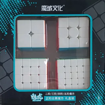 Hlavolam MoYu Cube Sada 4 kusů BEZ NÁLEPEK - Rubikova kostka 2x2x2, 3x3x3, 4x4x4 a 5x5x5