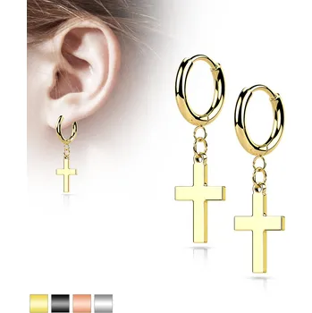 Náušnice Ocelové náušnice s křížky