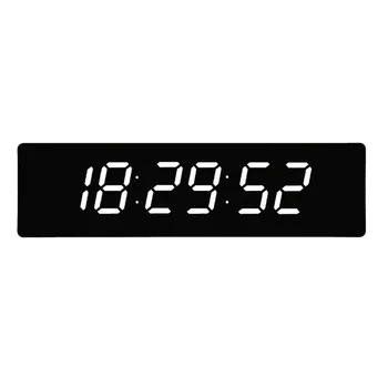 Budík JVD Digitální černé nástěnné hodiny s LED podsvícením bílé číslice JVD DH4813.3 ( )