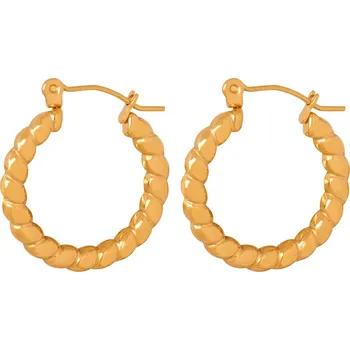 Náušnice Troli Stylové pozlacené náušnice kruhy VAAXF181G + 2 měsíce na vrácení zboží