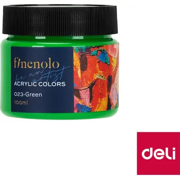 Speciální výtvarná barva Barvy akrylové Deli Finenolo 100ml, zelená