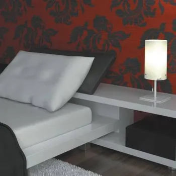 Lampička LUCIS Moderní skleněná lampička Maia v nestárnoucí bílé barvě