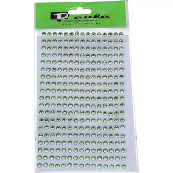 samolepka Samolepky 3D, kamínky, SVĚTLE ZELENÉ, 5mm, arch