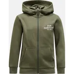 MIKINA PEAK PERFORMANCE JR ORIGINAL ZIP HOOD PINE NEEDLE
