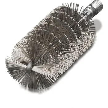 Lessmann 506475 | Kartáč na trubky s vnějším závitem 75x160 / jednoduchá špirála, nerezový drát rovný, vnější 1/2"