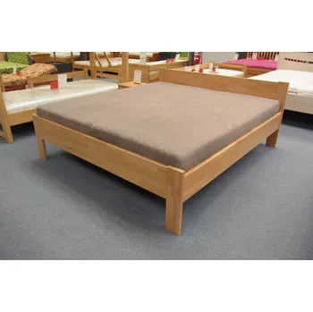 Postel Buková zvýšená manželská postel Tina 2 Rozměr: 160x200, Moření: Buk přírodní