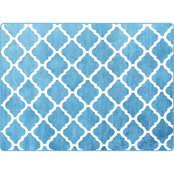 Koberec Plyšový koberec Clover Baroc modrý, velikost 120x170