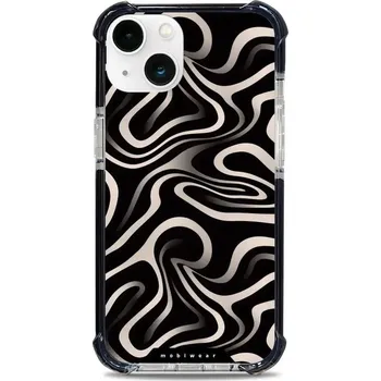 Pouzdro na mobilní telefon Odolný obal Mobiwear MagSafe Elite Bumper - Apple iPhone 13 - DA63D Vlnky a linky (Odolný kryt, pouzdro, obal Mobiwear Elite Bumper na mobil Apple iPhone 13 - DA63D Vlnky a linky, materiál Plast + TPU silikon + kov - zesílená ochrana telefonu, podpora)