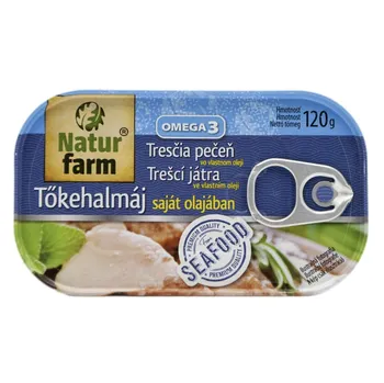 konzervovaná ryba Natur Farm Tresčí játra ve vlastním oleji 120 g