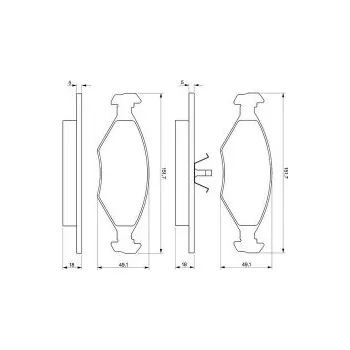 Brzdová destička Brzdové destičky 151,6mm Fiat SIENA (178_, 172_) - Bosch