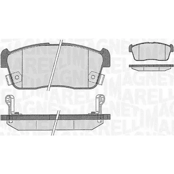Brzdová destička Sada brzdových destiček, kotoučová brzda MAGNETI MARELLI 363916060471