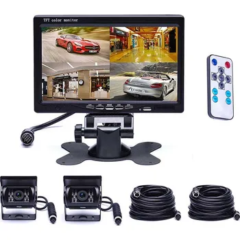 Couvací kamera Parkovací systém TRUCK L0210, 2x18IR LED CCTV kamera s 7" LCD split displejem