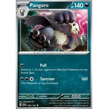 Volný čas Pokémon SCR 093/142 Pangoro - Stellar Crown Stav: Near Mint, Verze: REVERSE HOLO