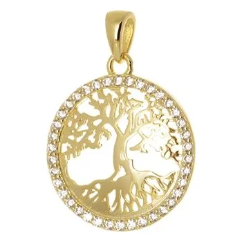 Přívěsek Stříbrný zlacený přívěšek strom života STRZ1144F