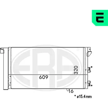 Výparník klimatizace Kondenzátor, klimatizace ERA 667001