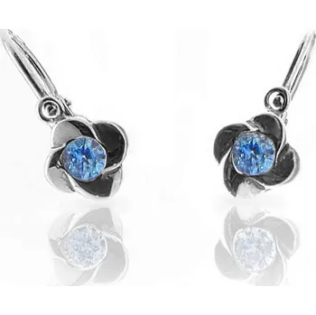 Náušnice Diante Zlaté náušnice s modrým kamenem 31502139