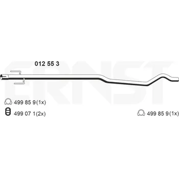 Výfukový systém Výfuková trubka ERNST 012553