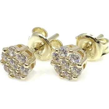 Náušnice Diante Zlaté náušnice s bílým kamenem 59635169