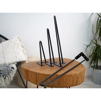 Stolová podnož Treesome Industrial Hairpin Podnož Noha 2 ramenná Černá 1ks Rozměr: 70 cm