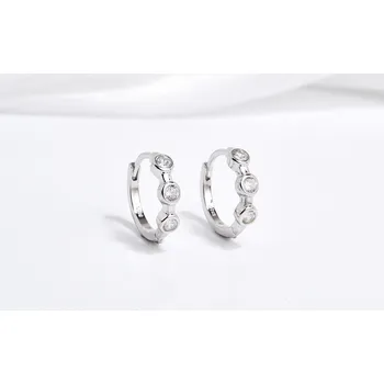 Náušnice Jan Kos jewellery Stříbrné náušnice kruhy MHT-3009/SW00