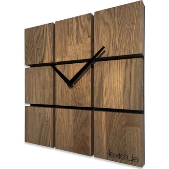 Hodiny Dřevěné hodiny na zeď HARMONY - hnědé