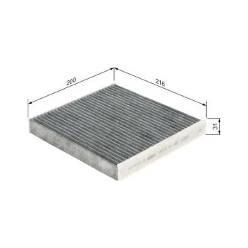 Kabinový filtr Kabinový filtr Ford TRANSIT Krabice (FA_ _) Bosch - 2.316VCNGRWD, 2.316VRWD, 2.316VLPGRW